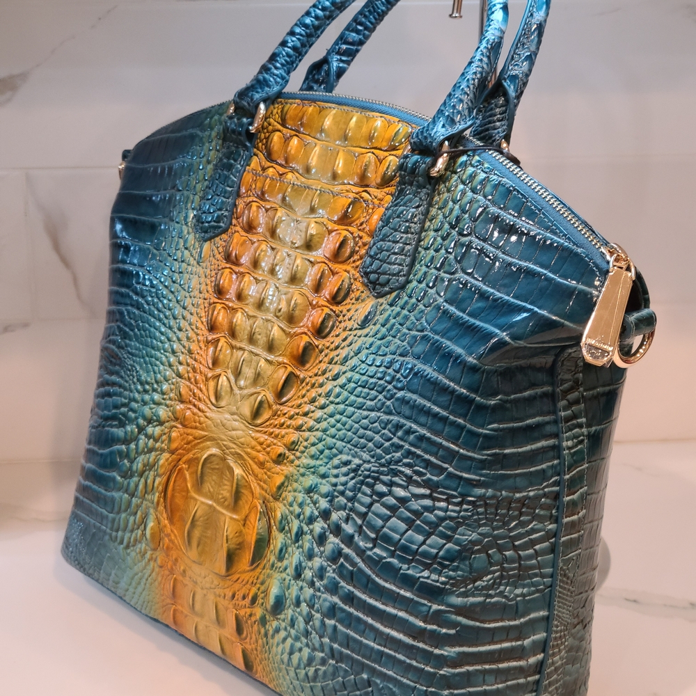 Brahmin NWT Large Duxbury Bermuda Ombre Melbourne SET W Ady Wallet NWT - Picture 11 of 16